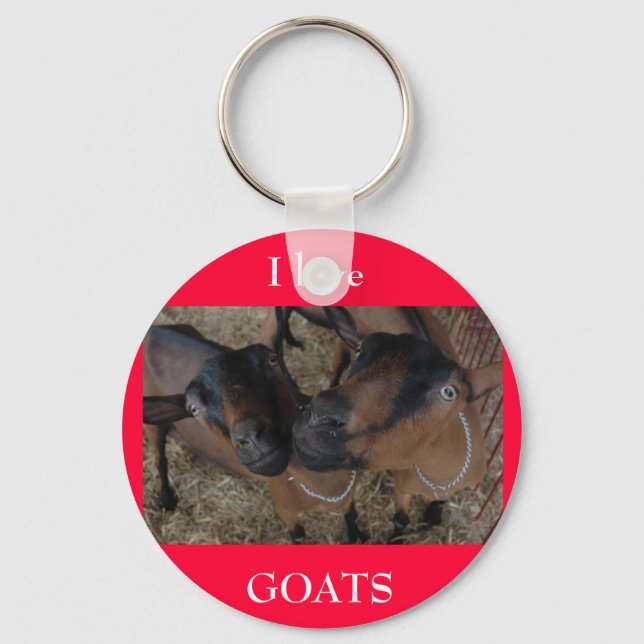 I LIEBE GOATS SCHLÜSSELANHÄNGER (Vorderseite)