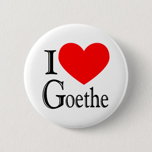 I Liebe Goethe Button (Vorderseite)