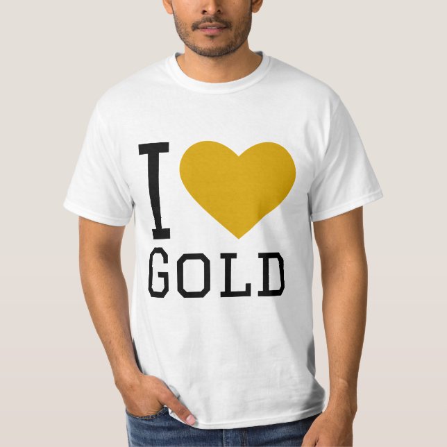 I Liebe Gold T-Shirt (Vorderseite)