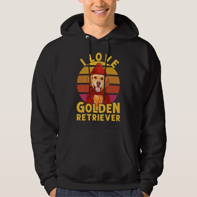I Liebe Golden Retrieve Labrador Retriever Wear A  Hoodie (Vorderseite)