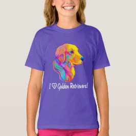 I Liebe Golden Retrievers in Colors T-Shirt