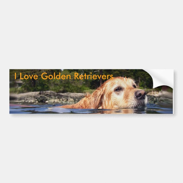 I Liebe-goldene Retriever - Autoaufkleber (Vorne)