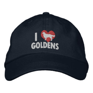 I Liebe Goldens Dark Bestickte Baseballkappe