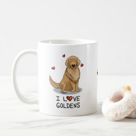 I Liebe Goldens - I Liebe Golden Retrievers Kaffeetasse