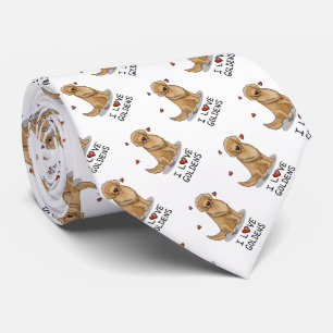 I Liebe Goldens - I Liebe Golden Retrievers Krawatte