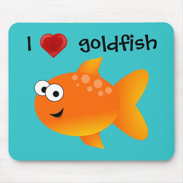 I Liebe Goldfish Mousepad (Vorne)