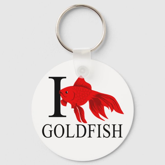 I Liebe Goldfish Schlüsselanhänger (Vorderseite)