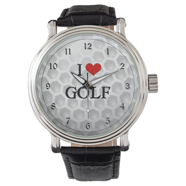 I Liebe Golf Armbanduhr (Vorderseite)