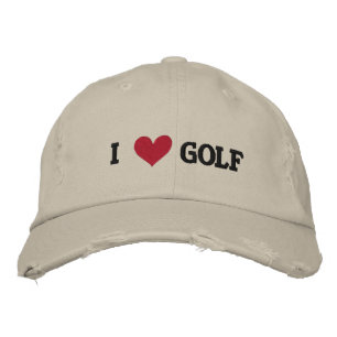 "I LIEBE GOLF" BASEBALL CAP BESTICKTE BASEBALLKAPPE