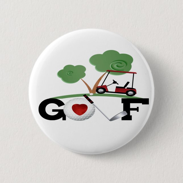 I Liebe Golf Button (Vorderseite)
