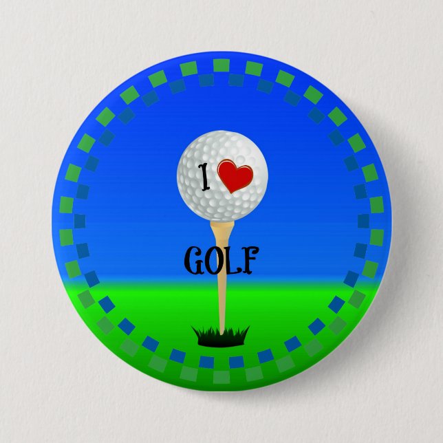 I Liebe Golf Button (Vorderseite)