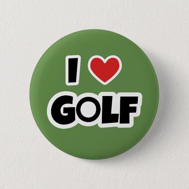 I Liebe Golf Button (Vorderseite)
