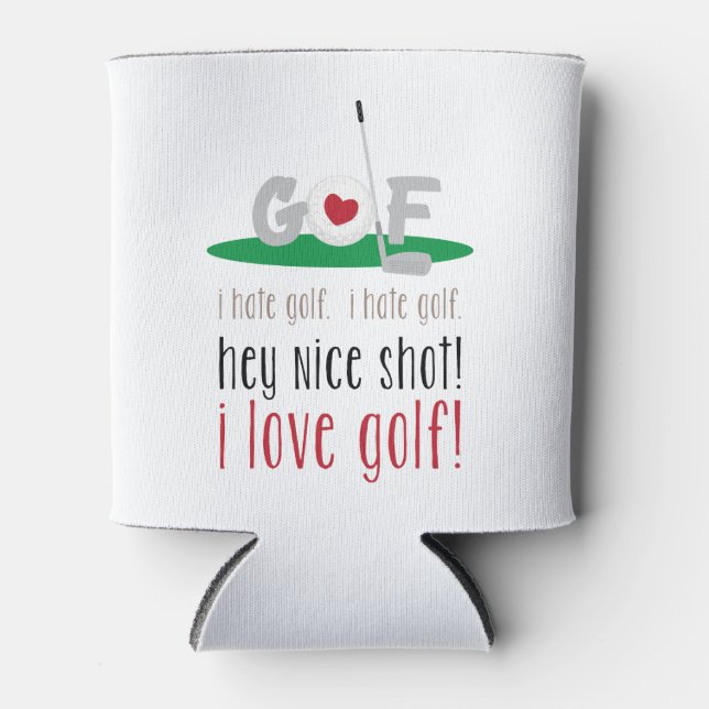 I Liebe Golf Dosenkühler (Vorderseite)