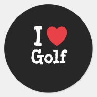 I Liebe Golf-Herz personalisiert