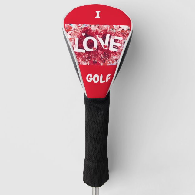 ***I LIEBE GOLF*** HÜBSCH GOLFKOPFDECKUNG GOLF HEADCOVER (Vorderseite)