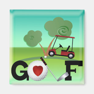 I Liebe Golf Magnet