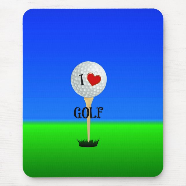 I Liebe Golf Mousepad (Vorne)