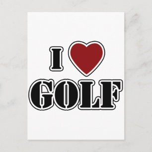 I Liebe Golf Postkarte