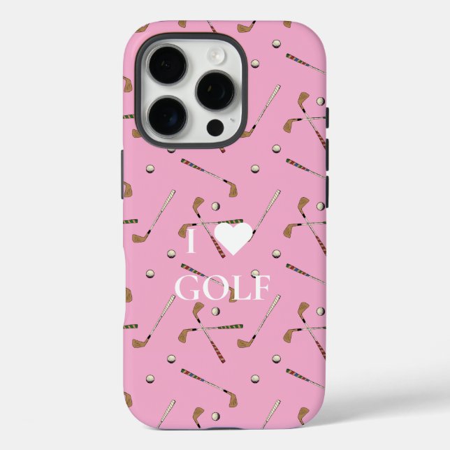 I Liebe Golf Rosa Case-Mate iPhone Hülle (Rückseite)
