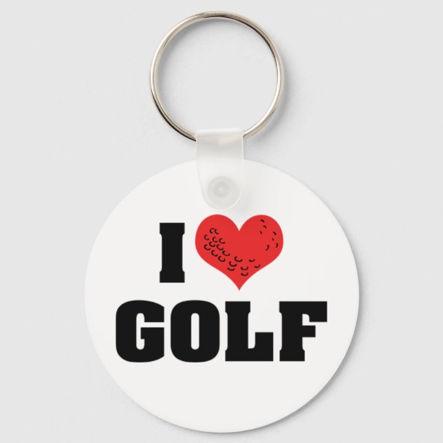 I Liebe Golf Schlüsselanhänger (Vorderseite)