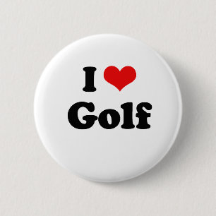 I Liebe-Golf-T-Shirt Button