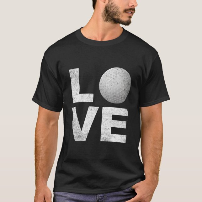 I Liebe Golf und Golf T-Shirt (Vorderseite)