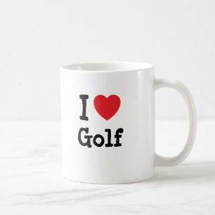 I Liebe Golfherz personalisiert Tasse