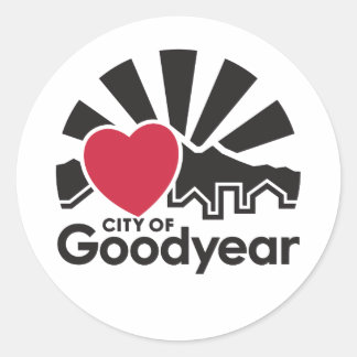 I Liebe Goodyear-Aufkleber Runder Aufkleber