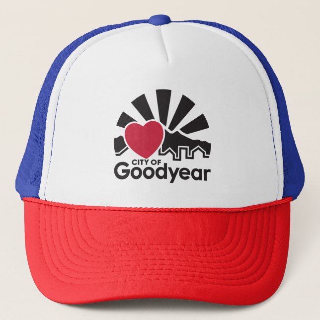 I Liebe Goodyear Trucker Hat Truckerkappe (Vorderseite)