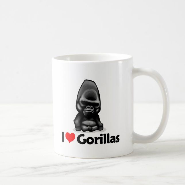 I Liebe-Gorillas Kaffeetasse (Rechts)