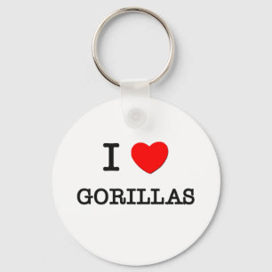 I Liebe GORILLAS Schlüsselanhänger