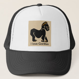 I Liebe GORILLAS - Wildtiere - Tierliebhaber Truckerkappe