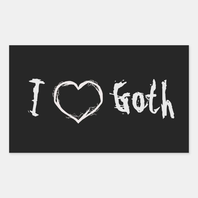 I Liebe Goth Sticker (Vorderseite)