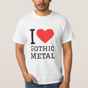 I Liebe gotisches Metallquadrat T-Shirt