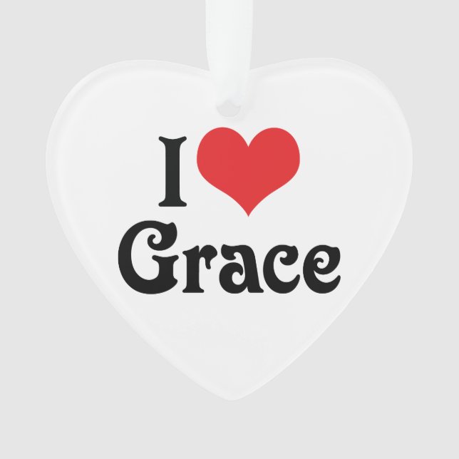 I Liebe Grace Ornament (Vorderseite)
