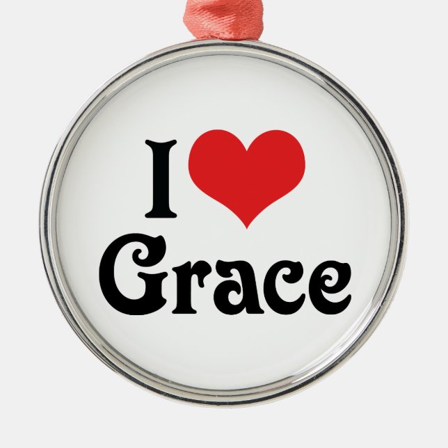 I Liebe Grace Ornament Aus Metall (Vorne)