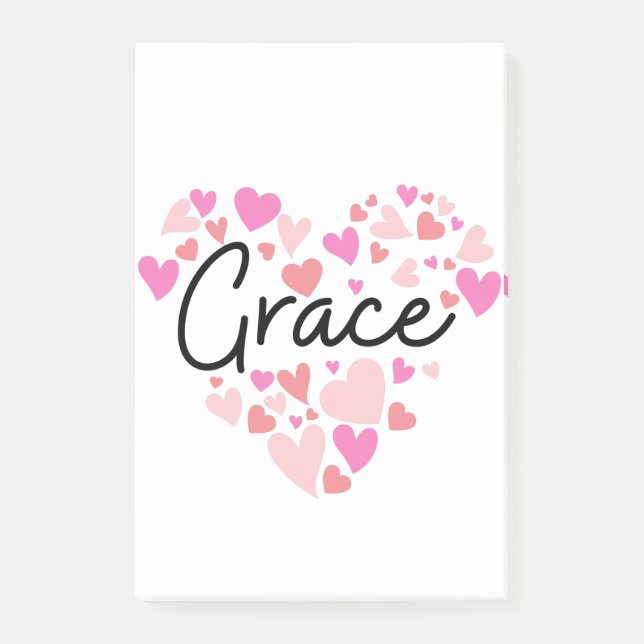 I Liebe Grace Post-it Klebezettel (Vorderseite)