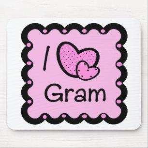 I Liebe-Gramm-niedlicher T - Shirt Mousepad