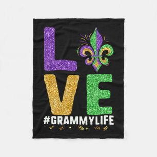 I Liebe Grammy Life Mardi Gras Grammylife Fleur De Fleecedecke