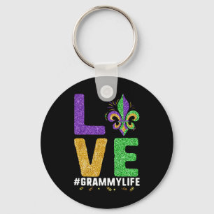 I Liebe Grammy Life Mardi Gras Grammylife Fleur De Schlüsselanhänger