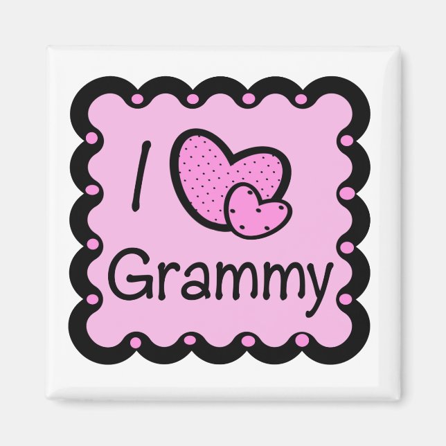 I Liebe Grammy Niedlicher T - Shirt Magnet (Vorne)