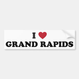 I Liebe Grand Rapids Michigan Autoaufkleber