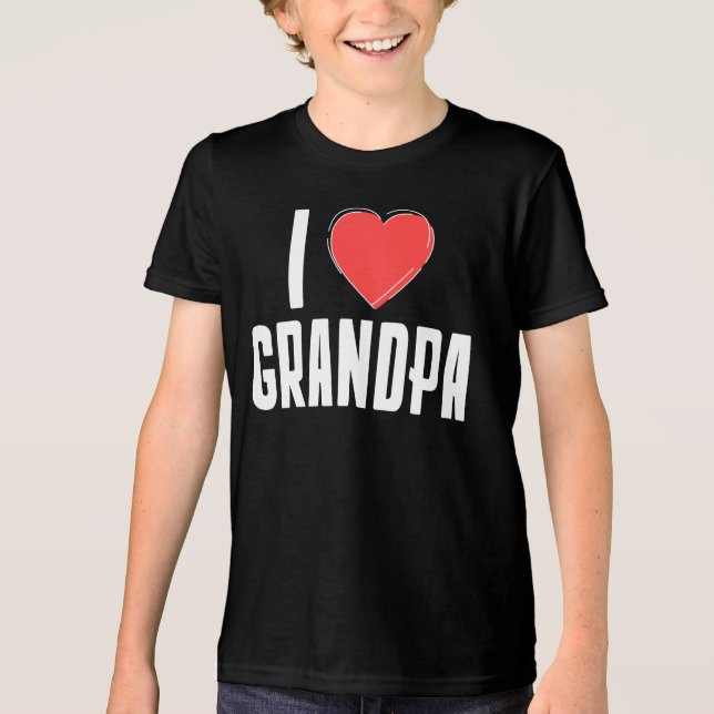 I Liebe GRANDPA Kinder T - Shirt - Geschenk für Gr (Vorderseite)