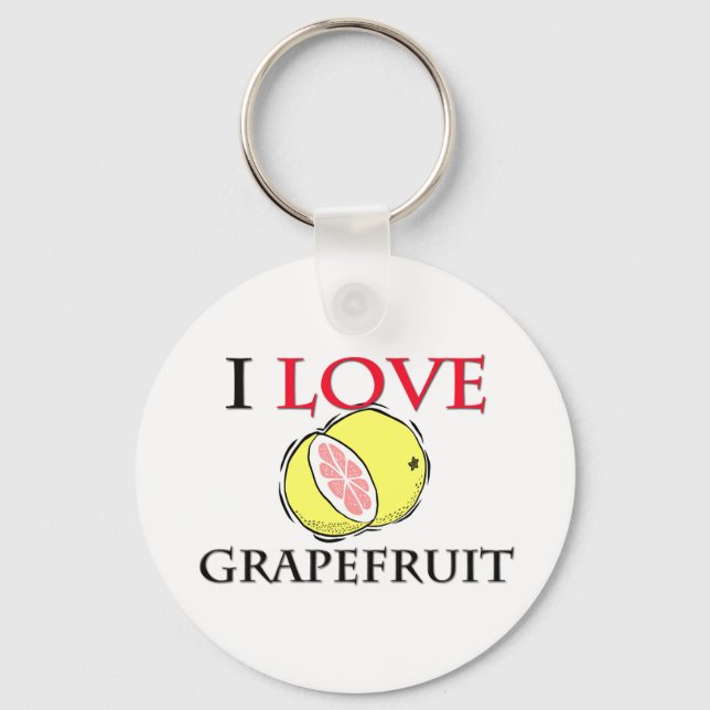 I Liebe Grapefruit Schlüsselanhänger (Vorderseite)