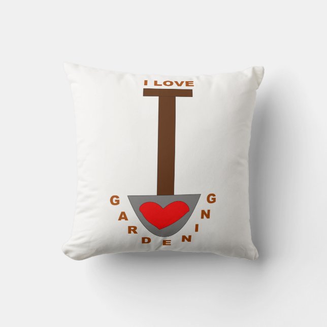 I Liebe Gratage Spade Kissen (Vorderseite)