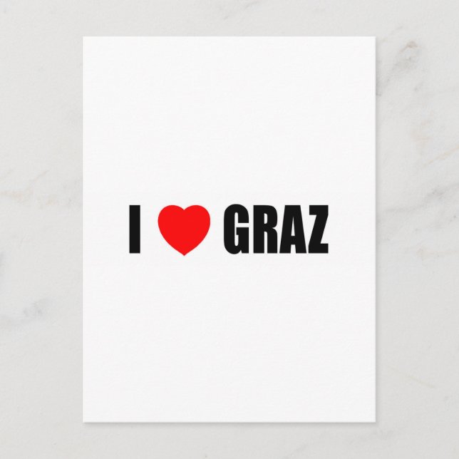 I Liebe Graz Postkarte (Vorderseite)