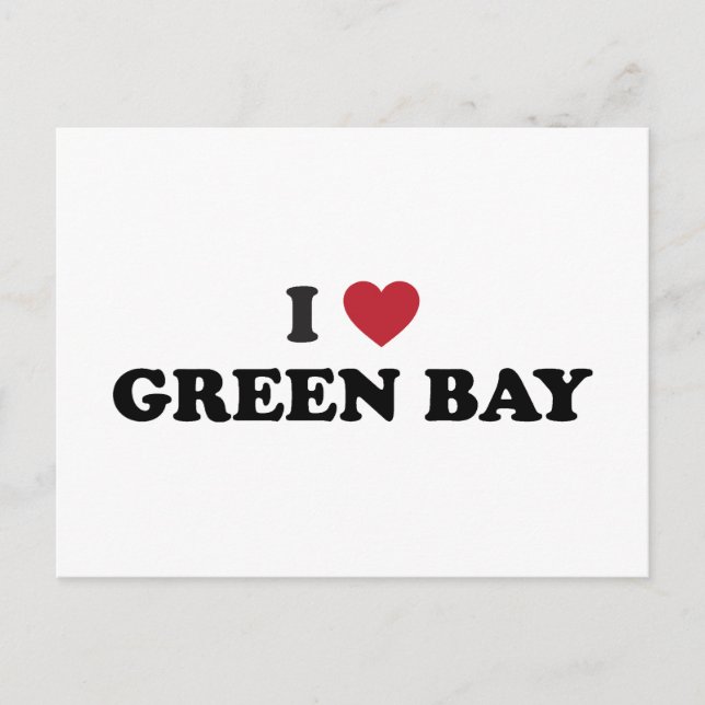 I Liebe Green Bay Wisconsin Postkarte (Vorderseite)