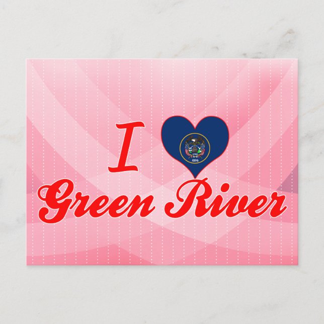 I Liebe Green River, Utah Postkarte (Vorderseite)
