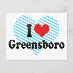 I Liebe Greensboro Postkarte