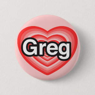 I Liebe Greg. Liebe I Sie Greg. Herz Button